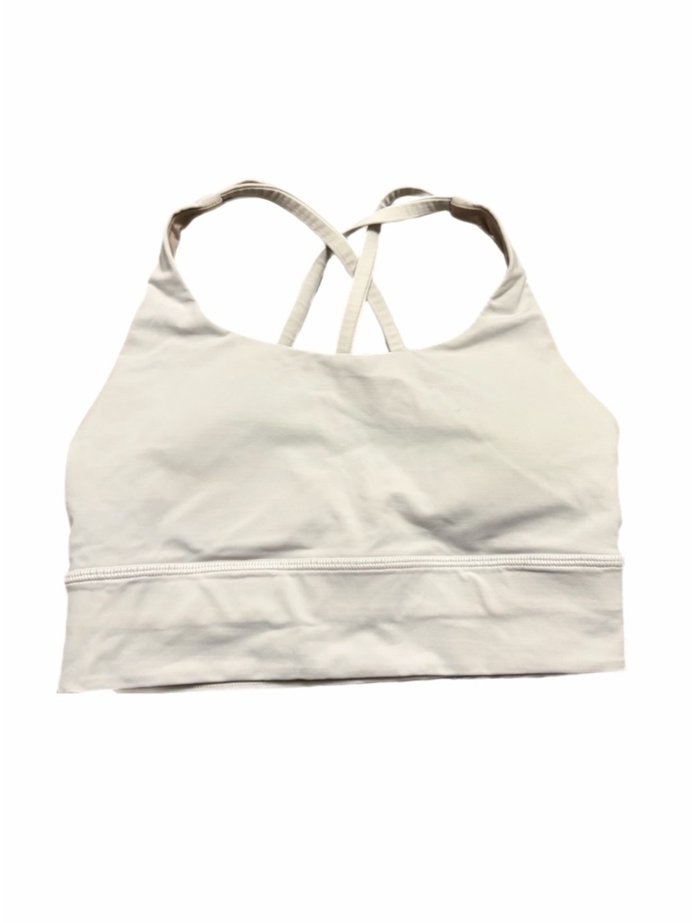 Lululemon Energy Longline Bra Medium Support, B-D (White Opal) Size 4